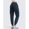 imageCRZ YOGA Cargo Joggers Pants for Women Lightweight Ruched Workout Casual Travel Athletic Hiking Pants with PocketsInk Blue