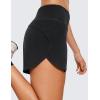 imageCRZ YOGA High Waisted Running Shorts for Women  4 Liner Gym Athletic Workout Shorts with Zipper Pocket BreathableBlack