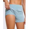 imageCRZ YOGA High Waisted Running Shorts for Women  4 Liner Gym Athletic Workout Shorts with Zipper Pocket BreathableLight Grayish Blue