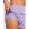 imageCRZ YOGA High Waisted Running Shorts for Women  4 Liner Gym Athletic Workout Shorts with Zipper Pocket BreathableLilac