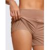 imageCRZ YOGA High Waisted Running Shorts for Women  4 Liner Gym Athletic Workout Shorts with Zipper Pocket BreathableMocha Mousse