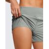 imageCRZ YOGA High Waisted Running Shorts for Women  4 Liner Gym Athletic Workout Shorts with Zipper Pocket BreathableSterling