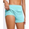 imageCRZ YOGA High Waisted Running Shorts for Women  4 Liner Gym Athletic Workout Shorts with Zipper Pocket BreathableTurquoise