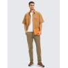 imageCRZ YOGA Mens All Day Comfy Golf Pants  30quot32quot34quot Quick Dry Lightweight Work Casual Trousers with PocketsArtifact Brown