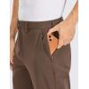 imageCRZ YOGA Mens All Day Comfy Golf Pants  30quot32quot34quot Quick Dry Lightweight Work Casual Trousers with PocketsDark Olive Brown