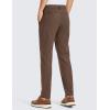 imageCRZ YOGA Mens All Day Comfy Golf Pants  30quot32quot34quot Quick Dry Lightweight Work Casual Trousers with PocketsDark Olive Brown