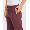 imageCRZ YOGA Mens All Day Comfy Golf Pants  30quot32quot34quot Quick Dry Lightweight Work Casual Trousers with PocketsDark Red