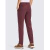 imageCRZ YOGA Mens All Day Comfy Golf Pants  30quot32quot34quot Quick Dry Lightweight Work Casual Trousers with PocketsDark Red
