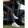 imageCRZ YOGA Mens All Day Comfy Golf Pants  30quot32quot34quot Quick Dry Lightweight Work Casual Trousers with PocketsInk Gray