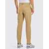 imageCRZ YOGA Mens All Day Comfy Golf Pants  30quot32quot34quot Quick Dry Lightweight Work Casual Trousers with PocketsKhaki Sand