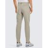 imageCRZ YOGA Mens All Day Comfy Golf Pants  30quot32quot34quot Quick Dry Lightweight Work Casual Trousers with PocketsKhali Barley