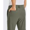 imageCRZ YOGA Mens All Day Comfy Golf Pants  30quot32quot34quot Quick Dry Lightweight Work Casual Trousers with PocketsLight Army Green