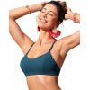 imageCRZ YOGA Womens Bikini Top Lace Up V Neck Swimsuits Crisscross Bathing Suit Swim Sports Bra PaddedInsignia Blue