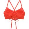 imageCRZ YOGA Womens Bikini Top Lace Up V Neck Swimsuits Crisscross Bathing Suit Swim Sports Bra PaddedPoppy