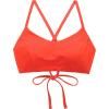 imageCRZ YOGA Womens Bikini Top Lace Up V Neck Swimsuits Crisscross Bathing Suit Swim Sports Bra PaddedPoppy