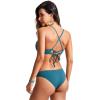 imageCRZ YOGA Womens Bikini Top Lace Up V Neck Swimsuits Crisscross Bathing Suit Swim Sports Bra PaddedSapphire Blue