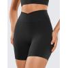 imageCRZ YOGA Womens Butterluxe Crossover Scrunch Butt Biker Shorts 5quot  High Waist No Front Seam Workout Yoga Booty Lift ShortsBlack