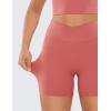 imageCRZ YOGA Womens Butterluxe Crossover Scrunch Butt Biker Shorts 5quot  High Waist No Front Seam Workout Yoga Booty Lift ShortsBriar Rose