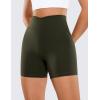 imageCRZ YOGA Womens Butterluxe Crossover Scrunch Butt Biker Shorts 5quot  High Waist No Front Seam Workout Yoga Booty Lift ShortsOlive Green