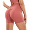 imageCRZ YOGA Womens Butterluxe Crossover Scrunch Butt Biker Shorts 5quot  High Waist No Front Seam Workout Yoga Booty Lift ShortsBriar Rose