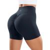 imageCRZ YOGA Womens Butterluxe Crossover Scrunch Butt Biker Shorts 5quot  High Waist No Front Seam Workout Yoga Booty Lift ShortsTwilight Blue