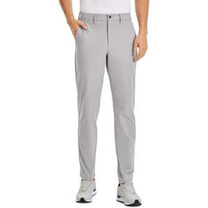 imageCRZ YOGA Mens All Day Comfy Golf Pants  30quot32quot34quot Quick Dry Lightweight Work Casual Trousers with PocketsGull Gray