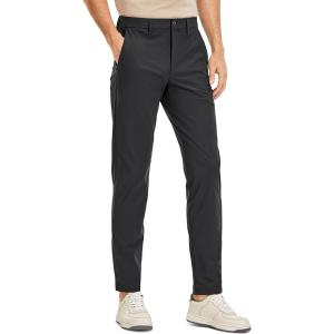imageCRZ YOGA Mens All Day Comfy Golf Pants  30quot32quot34quot Quick Dry Lightweight Work Casual Trousers with PocketsInk Gray