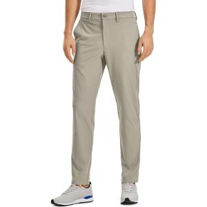 imageCRZ YOGA Mens All Day Comfy Golf Pants  30quot32quot34quot Quick Dry Lightweight Work Casual Trousers with PocketsKhali Barley