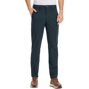 imageCRZ YOGA Mens All Day Comfy Golf Pants  30quot32quot34quot Quick Dry Lightweight Work Casual Trousers with PocketsTrue Navy