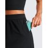 imageCRZ YOGA A Line Cute Flat Front Skort Shorts for Women High Waisted Casual Golf Athletic Shorts with PocketsBlack