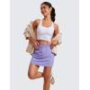 imageCRZ YOGA A Line Cute Flat Front Skort Shorts for Women High Waisted Casual Golf Athletic Shorts with PocketsDark Lavender Purple