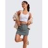 imageCRZ YOGA A Line Cute Flat Front Skort Shorts for Women High Waisted Casual Golf Athletic Shorts with PocketsGrey Sage