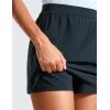 imageCRZ YOGA A Line Cute Flat Front Skort Shorts for Women High Waisted Casual Golf Athletic Shorts with PocketsTrue Navy