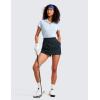 imageCRZ YOGA A Line Cute Flat Front Skort Shorts for Women High Waisted Casual Golf Athletic Shorts with PocketsTrue Navy