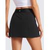 imageCRZ YOGA A Line Golf Skirts for Women High Waisted Casual Tennis Pickleball Athletic Skorts with Shorts PocketsBlack