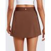 imageCRZ YOGA A Line Golf Skirts for Women High Waisted Casual Tennis Pickleball Athletic Skorts with Shorts PocketsCoffee Brown