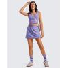 imageCRZ YOGA A Line Golf Skirts for Women High Waisted Casual Tennis Pickleball Athletic Skorts with Shorts PocketsDark Lavender Purple