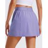 imageCRZ YOGA A Line Golf Skirts for Women High Waisted Casual Tennis Pickleball Athletic Skorts with Shorts PocketsDark Lavender Purple