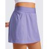 imageCRZ YOGA A Line Golf Skirts for Women High Waisted Casual Tennis Pickleball Athletic Skorts with Shorts PocketsDark Lavender Purple