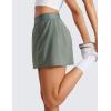 imageCRZ YOGA A Line Golf Skirts for Women High Waisted Casual Tennis Pickleball Athletic Skorts with Shorts PocketsGrey Sage