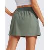 imageCRZ YOGA A Line Golf Skirts for Women High Waisted Casual Tennis Pickleball Athletic Skorts with Shorts PocketsGrey Sage