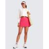 imageCRZ YOGA A Line Golf Skirts for Women High Waisted Casual Tennis Pickleball Athletic Skorts with Shorts PocketsLip Gloss Pink