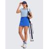 imageCRZ YOGA A Line Golf Skirts for Women High Waisted Casual Tennis Pickleball Athletic Skorts with Shorts PocketsSparkle Blue