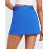 imageCRZ YOGA A Line Golf Skirts for Women High Waisted Casual Tennis Pickleball Athletic Skorts with Shorts PocketsSparkle Blue