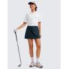 imageCRZ YOGA A Line Golf Skirts for Women High Waisted Casual Tennis Pickleball Athletic Skorts with Shorts PocketsTrue Navy