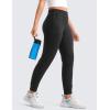 imageCRZ YOGA Butterlift Girls Joggers with Pockets  Athletic Active Casual Lounge Running Pants for Kids Teen SoftBlack
