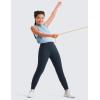 imageCRZ YOGA Butterlift Girls Joggers with Pockets  Athletic Active Casual Lounge Running Pants for Kids Teen SoftTwilight Blue