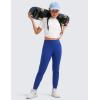 imageCRZ YOGA Butterlift Girls Joggers with Pockets  Athletic Active Casual Lounge Running Pants for Kids Teen SoftWaves Blue