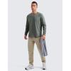 imageCRZ YOGA Soft Stretchy Long Sleeve Shirts for Men Breathable Casual Workout Crewneck TShirts Basic TopsGrey Sage