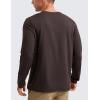 imageCRZ YOGA Soft Stretchy Long Sleeve Shirts for Men Breathable Casual Workout Crewneck TShirts Basic TopsHot Fudge Brown